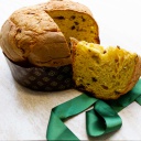 OLIVONE: PANETTONE OLIVE CANDITE FETTA E FIOCCO